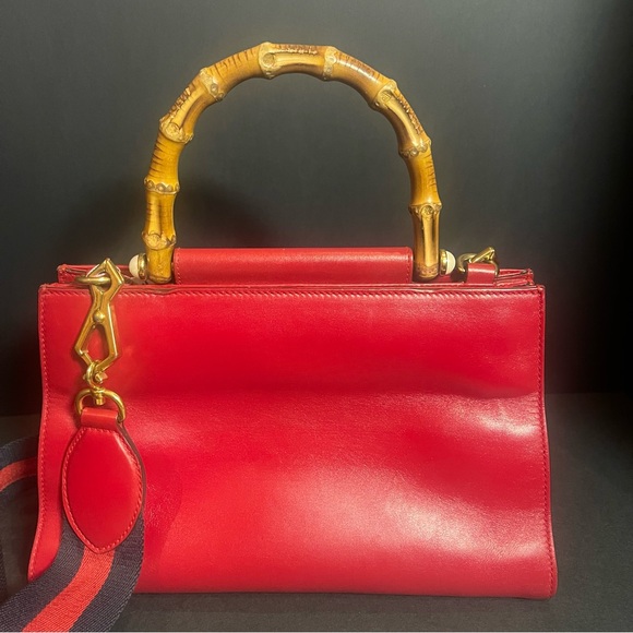 VGUC Gucci Nymphea Bamboo 2 Way Bag - Picture 2 of 9